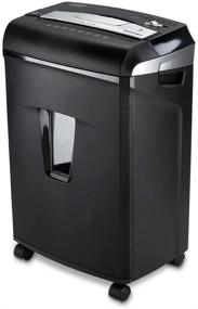 img 4 attached to Aurora JamFree AU1235XA 12-Sheet Cross-Cut Paper & Credit Card Shredder with Pull-Out Wastebasket, Black/Silver