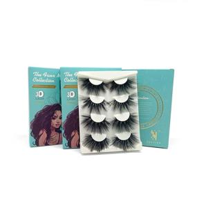 img 3 attached to 👁️ SY SHUYING 25mm Lashes: 3D Faux Mink, Fluffy, Dramatic False Eyelashes - 6D Wispy, Long Handmade Fake Lashes. Cruelty-Free, Reusable &amp; Super Thick Full Strip Eye Lashes Pack (4 Pairs)