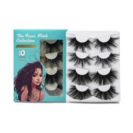 👁️ sy shuying 25mm lashes: 3d faux mink, fluffy, dramatic false eyelashes - 6d wispy, long handmade fake lashes. cruelty-free, reusable &amp; super thick full strip eye lashes pack (4 pairs) logo