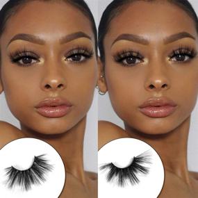 img 1 attached to 👁️ SY SHUYING 25mm Lashes: 3D Faux Mink, Fluffy, Dramatic False Eyelashes - 6D Wispy, Long Handmade Fake Lashes. Cruelty-Free, Reusable &amp; Super Thick Full Strip Eye Lashes Pack (4 Pairs)