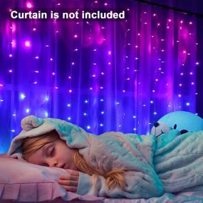 img 3 attached to 🌈 Magical Ombre LED Curtain Lights: Pink, Purple & Blue with Remote Control - Transform Your Space with Enchanting Rainbow Waterfall String Lights for Teen Room, Girls Room, Bedroom, Kawaii Room Décor - Perfect for Birthdays & Mermaid Themes!