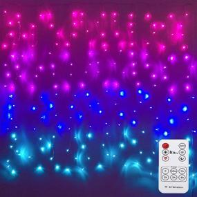 img 4 attached to 🌈 Magical Ombre LED Curtain Lights: Pink, Purple & Blue with Remote Control - Transform Your Space with Enchanting Rainbow Waterfall String Lights for Teen Room, Girls Room, Bedroom, Kawaii Room Décor - Perfect for Birthdays & Mermaid Themes!