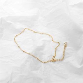 img 3 attached to 👁️ Mevecco Gold Evil Eye Charm Anklet: Boho Beach Dainty Foot Chain Silver Anklet for Women