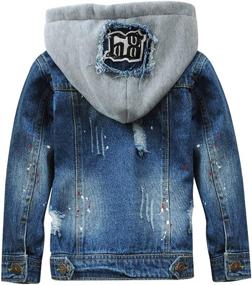 img 3 attached to 👕 LISUEYNE Ripped Jacket Outwear Cotton Boys' Clothing: Explore Our Trendy Collection at Jackets & Coats