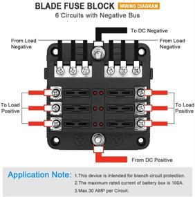 img 2 attached to 🔌 Electop 6 Way Blade Fuse Block Holder: Efficiently Protect Your Automotive Electrical System with LED Indicators and Damp-Proof Cover Sticker