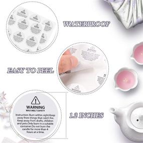 img 3 attached to 🕯️ Candle Warning Stickers for Candle Jars - Labels for Wax Melting Safety - Pack of 320, 1.2 Inch Circles