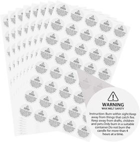 img 4 attached to 🕯️ Candle Warning Stickers for Candle Jars - Labels for Wax Melting Safety - Pack of 320, 1.2 Inch Circles