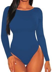 img 4 attached to 👗 BelleLovin Women's Sleeve Bodysuit Jumpsuit - Clothing for Bodysuits