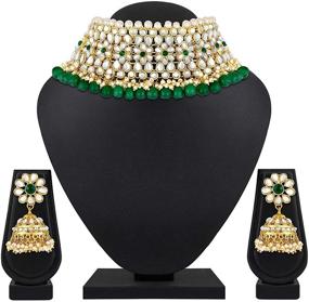 img 3 attached to Aheli Stylish Wedding Necklace Bollywood