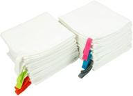 🛀 arkwright llc white washcloths with colored loops - large hotel spa bathroom face towel (pack of 12, 6 loop colors, 12 x 12 in.) logo