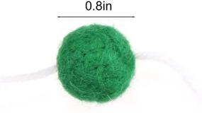 img 2 attached to 🎄 36PC 9.8 Feet Felt Wool Balls Garland, 4/5 Inch Hanging String Kit for Christmas Tree, Garland, Holiday Decoration, Birthday, Wedding, Baby Shower, Party and Wall Decorations