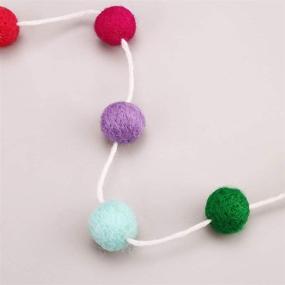 img 3 attached to 🎄 36PC 9.8 Feet Felt Wool Balls Garland, 4/5 Inch Hanging String Kit for Christmas Tree, Garland, Holiday Decoration, Birthday, Wedding, Baby Shower, Party and Wall Decorations