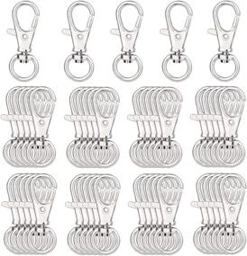 img 4 attached to 🦞 Set of 50 Premium Silver Lobster Claw Clasps with Swivel Feature for Lanyards and Key Chain Sewing Projects - Includes Box - 1.2inch/32mm Stainless Snap Hooks