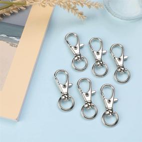 img 1 attached to 🦞 Set of 50 Premium Silver Lobster Claw Clasps with Swivel Feature for Lanyards and Key Chain Sewing Projects - Includes Box - 1.2inch/32mm Stainless Snap Hooks