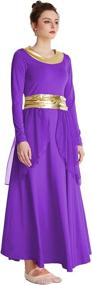 img 2 attached to HIHCBF Liturgical Metallic Waistband Chiffon Sports & Fitness