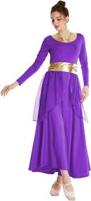 img 1 attached to HIHCBF Liturgical Metallic Waistband Chiffon Sports & Fitness