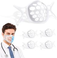 enhanced 3d silicone face mask bracket: experience all-day coolness, friction reduction, and amplified breathing space | 5pcs set логотип