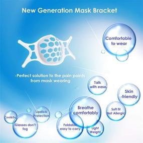 img 2 attached to Enhanced 3D Silicone Face Mask Bracket: Experience All-Day Coolness, Friction Reduction, and Amplified Breathing Space | 5pcs Set