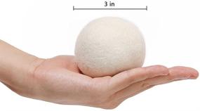 img 3 attached to 🐑 WilPoem Organic High Grade Dryer Balls-Made with Premium New Zealand Wool for Wrinkle Reduction & Faster Drying Time-Natural and Effective
