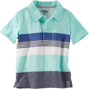 img 1 attached to OshKosh B'Gosh Boys' Knit Polo Henley Shirt 31988011