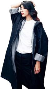 img 3 attached to 🧥 FeelMeStyle Women's Oversized Windbreaker Coat - Trendy Outwear for Women's Clothing