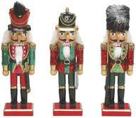 🎅 burton &amp; burton collection: set of 3 christmas nutcracker figurines, beautiful 10" tall holiday decor logo