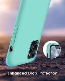 img 2 attached to 📱 DTTO Romance Series iPhone 11 Pro Case – Full Coverage Silicone Cover with Enhanced Camera and Screen Protection, Cyan Blue