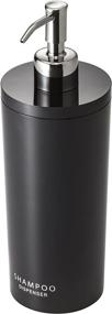 img 4 attached to 🧴 Yamazaki 2929 Tower Shampoo Dispenser: Contemporary Round Bottle Pump for Shower in Black & Silver