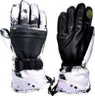 waterproof winter ski snow gloves with touch screen pocket for outdoor sport - ideal for kids, men, and women by camlinbo логотип