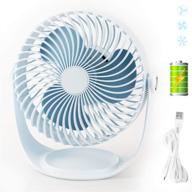 💙 stay cool on the go: mrotech mini usb desk fan for office, travel & stroller - rechargeable, portable & quiet - 360° rotation - blue logo