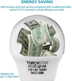 img 3 attached to 💡 TORCHSTAR Daylight Omni Directional LED Bulb - UL Listed Equivalent