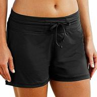 🩳 holysnow women's stretch board short with briefs inner lining for comfort and quick dry logo