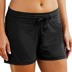 img 2 attached to 🩳 HOLYSNOW Women's Stretch Board Short with Briefs Inner Lining for Comfort and Quick Dry