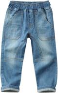 👖 comfortable toddler jeans with regular fit - elastic length boys' clothing logo