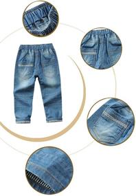 img 1 attached to 👖 Comfortable Toddler Jeans with Regular Fit - Elastic Length Boys' Clothing