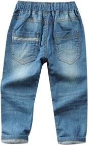 img 3 attached to 👖 Comfortable Toddler Jeans with Regular Fit - Elastic Length Boys' Clothing