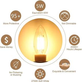 img 3 attached to 💡 LANGREE Candelabra Equivalent Protection Non-Dimmable LED Bulb