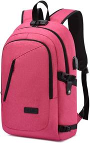 img 4 attached to 🎒 Anti-Theft College Laptop Backpack with USB Charging Port and Lock for Women and Men - Fits 15" Computers