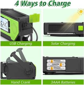 img 1 attached to 🔋 2020 Радиоприемник для экстренной погодной информации RunningSnail - AM/FM/NOAA Радиоприемник на солнечных батареях и ручной привод, аккумулятор на 2000 мАч, ЖК-дисплей, разъем для наушников, открывалка для бутылок, зарядное устройство для телефона для чрезвычайных ситуаций.