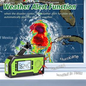 img 3 attached to 🔋 2020 Радиоприемник для экстренной погодной информации RunningSnail - AM/FM/NOAA Радиоприемник на солнечных батареях и ручной привод, аккумулятор на 2000 мАч, ЖК-дисплей, разъем для наушников, открывалка для бутылок, зарядное устройство для телефона для чрезвычайных ситуаций.