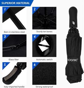 img 2 attached to ☂️ Ultimate Windproof Compact Folding Inverted Umbrella: Your Perfect Travel Companion