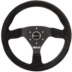 img 2 attached to Sparco Suede Black 015R383PSN Steering Wheel