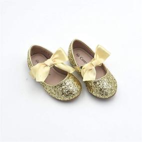 img 1 attached to 👸 Comway Toddler Ballerina Wedding DSD 1 SILVER Girls' Shoes: Stylish Flats for Little Princesses