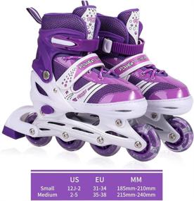 img 2 attached to 🌟 YSSP Fun Flashing Beginner Inline Skates: Adjustable Roller Skates with Illuminating Wheels for Kids (Girls and Boys)