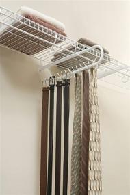 img 3 attached to Rubbermaid FastTrack Tie & Belt Holder, White (FG3R14FTWHT) - Efficient Storage Solution for Accessories