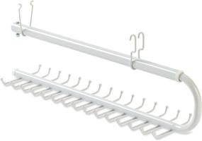 img 1 attached to Rubbermaid FastTrack Tie & Belt Holder, White (FG3R14FTWHT) - Efficient Storage Solution for Accessories