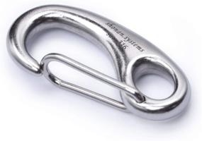 img 1 attached to 🚤 SHONAN 2-3/4 Inch Carabiner Clips: High Capacity 4 Pack Stainless Steel Boat Clips for Ropes & Marine Grade Snap Hooks