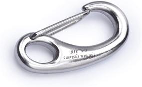 img 2 attached to 🚤 SHONAN 2-3/4 Inch Carabiner Clips: High Capacity 4 Pack Stainless Steel Boat Clips for Ropes & Marine Grade Snap Hooks