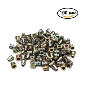 img 2 attached to Luomorgo M5x10mm Zinc Alloy Bolt Fastener: 100pcs Threaded Insert Nuts