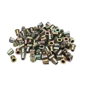 img 3 attached to Luomorgo M5x10mm Zinc Alloy Bolt Fastener: 100pcs Threaded Insert Nuts